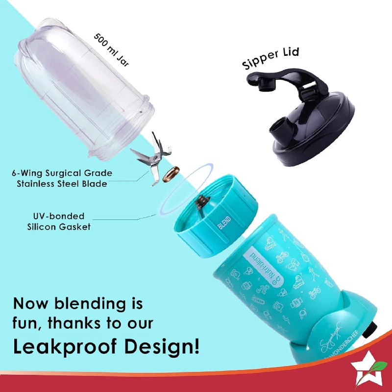 Wonderchef GO Nutri-Blender, Mint-3.webp